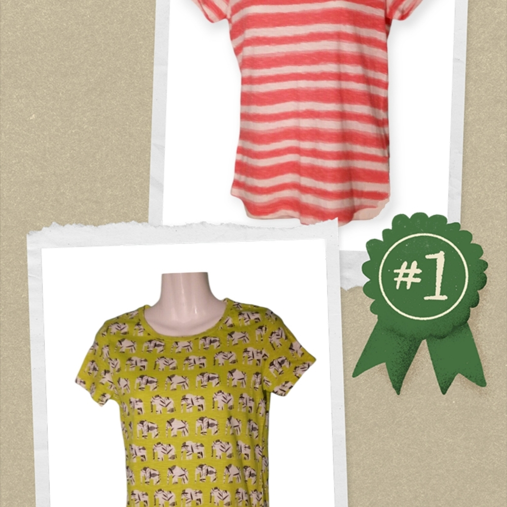 Crown & Ivy T-shirt Bundle Elephant and Striped Prints XS